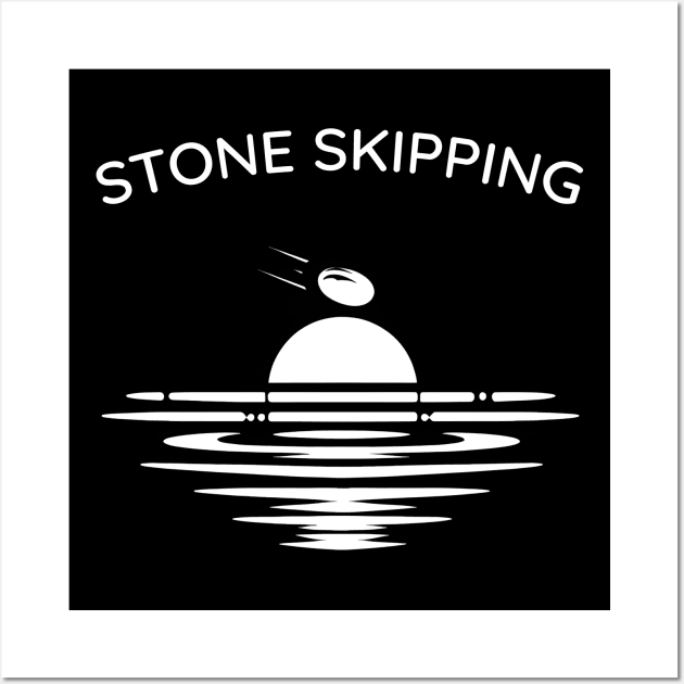 Stone Skipping Skimming Wall Art by ThesePrints